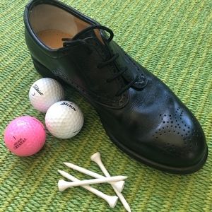 Walter Genuin Size 8 Black Golf  Dress Shoes